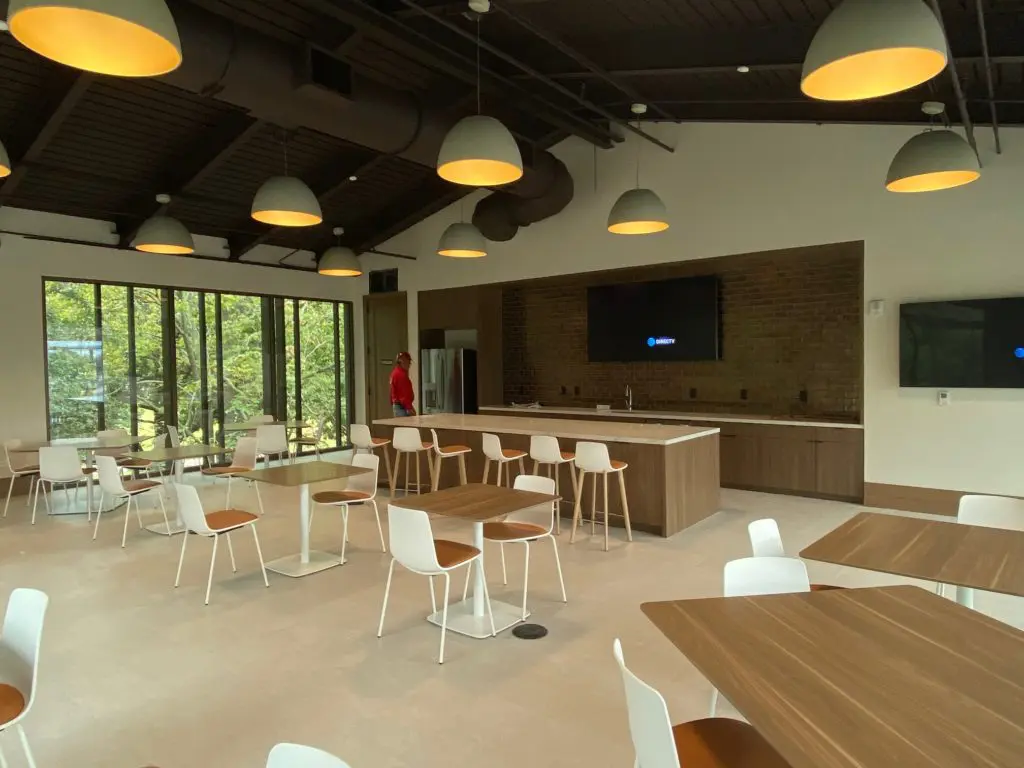 The lounge in the new building funded by the Astros Golf Foundation and generous donors.