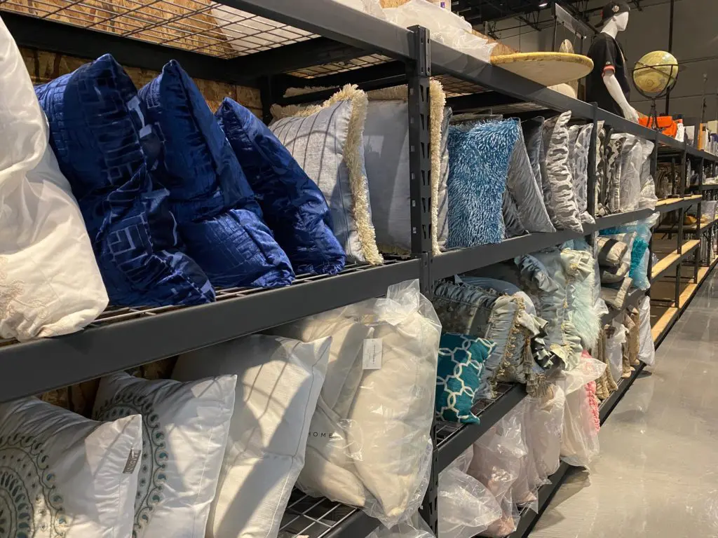 Pillows for home staging come diverse sources including Lam Bespoke, Wayfair and High Fashion Home. (Photo by Shelby Hodge)