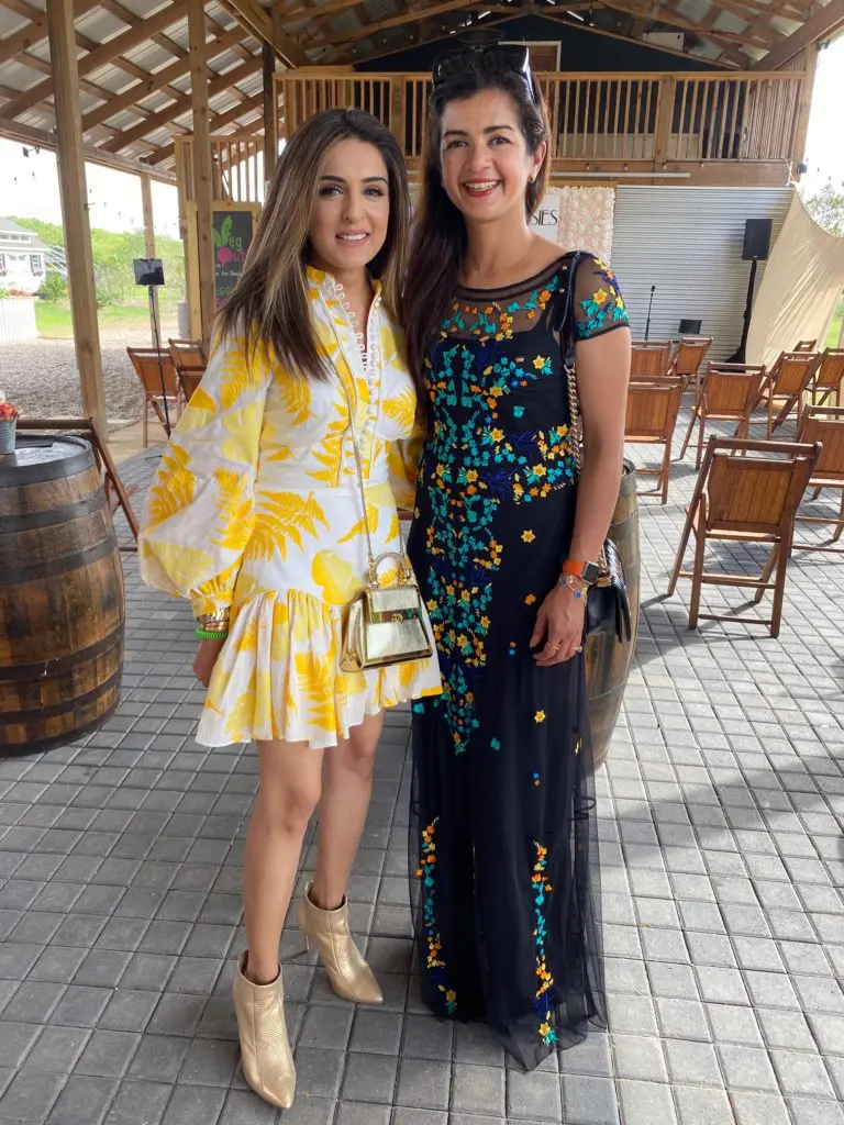 Sneha Merchant and Naureen Malik at Hope Farm's Fashion in the Fields outing benefiting Recipe for Success. (Photo by Shelby Hodge)
