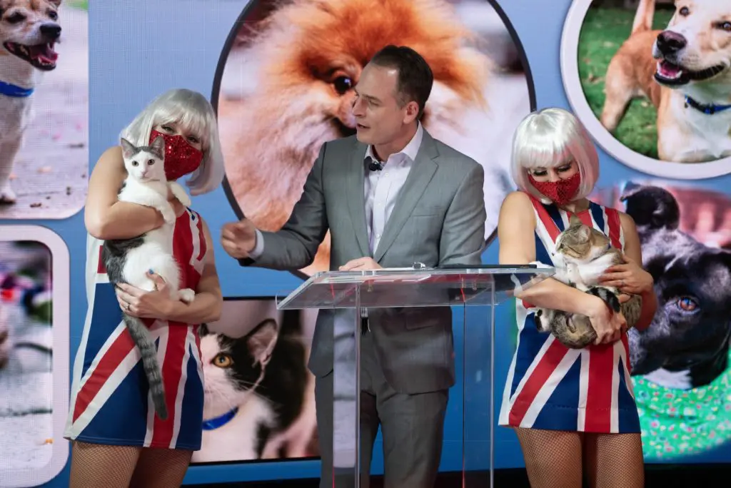 Johnny 'Bravo' Holloway with cats from CAP (Photo by Daniel Ortiz)