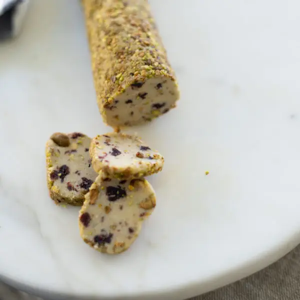 Cranberry Pistachio Shortbread Cookies
