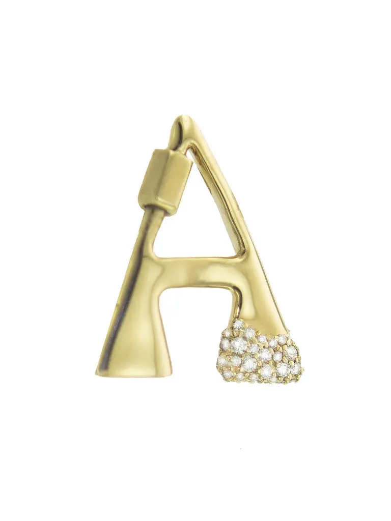 Diamond Dipped Letter Locks are a luxe personal statement.