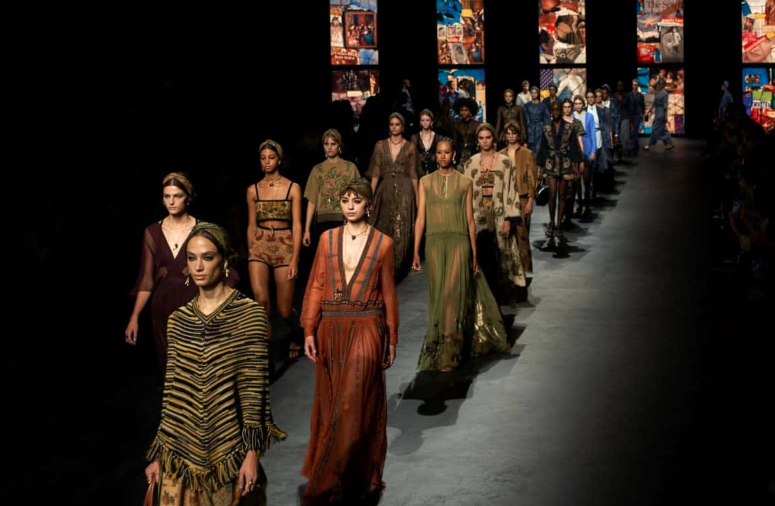 Christian Dior creative director Maria Grazia Chiuri presented a cozy collection amid a cathedral atmosphere. (Photo courtesy of Dior)