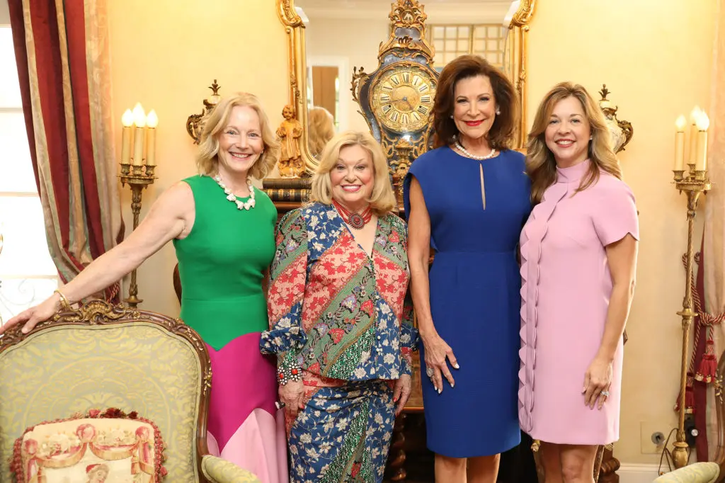 Trish Morille, Sidney Faust, Betty Hrncir, and Julie Baker Finck at the Barbara Bush Houston Literacy Foundation virtual luncheon benefiting the Ladies for Literacy Guild. (Photo by Priscilla Dickson)