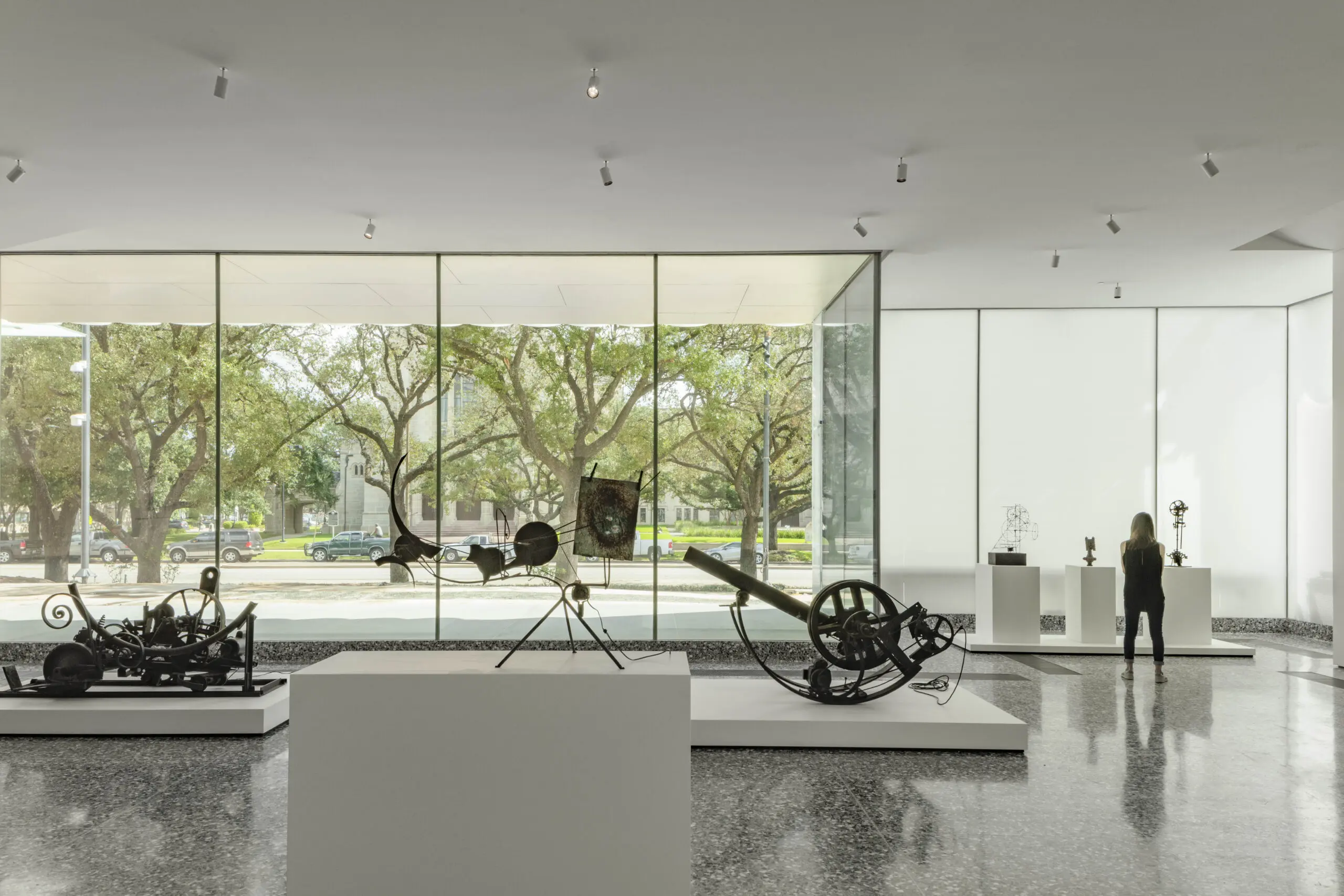 Windows to the street level galleries of the MFAH Nancy and Rich Kinder Building will be lighted at night and open to view by Main Street travelers. (Photo by Richard Barnes, Courtesy of the Museum of Fine Arts, Houston)