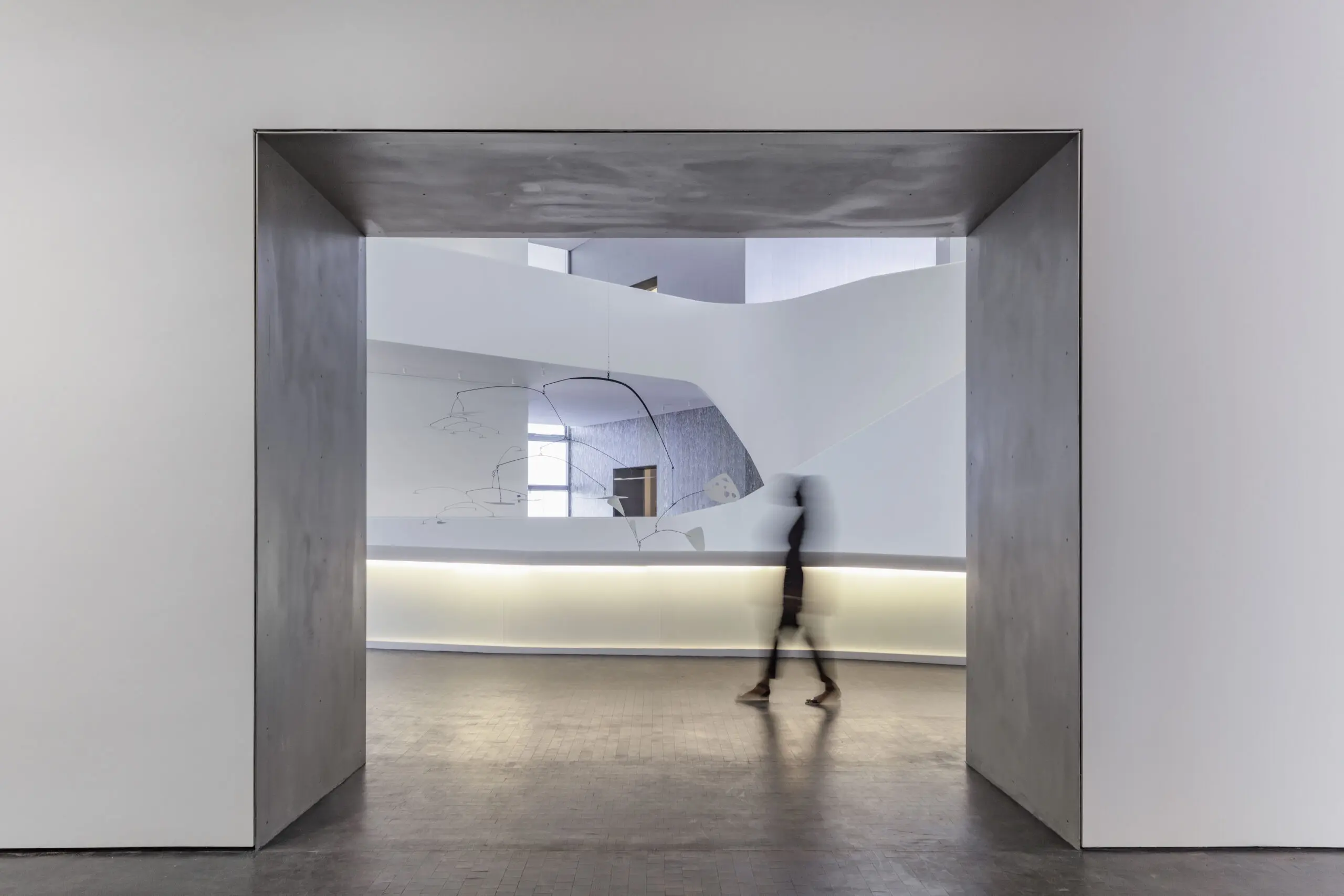 View of the atrium from a gallery in the new Nancy and Rich Kinder Building at the Museum of Fine Arts, Houston. (Photo by Richard Barnes, Courtesy of the Museum of Fine Arts, Houston)