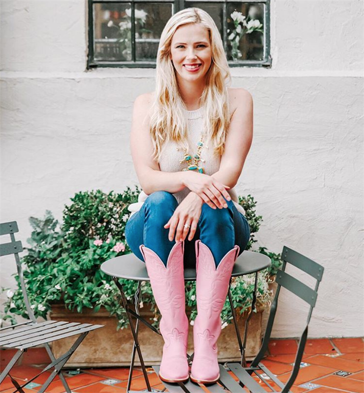 CITY Boots founder Lizzy Chesnut Bentley still wears pink cowboy boots.