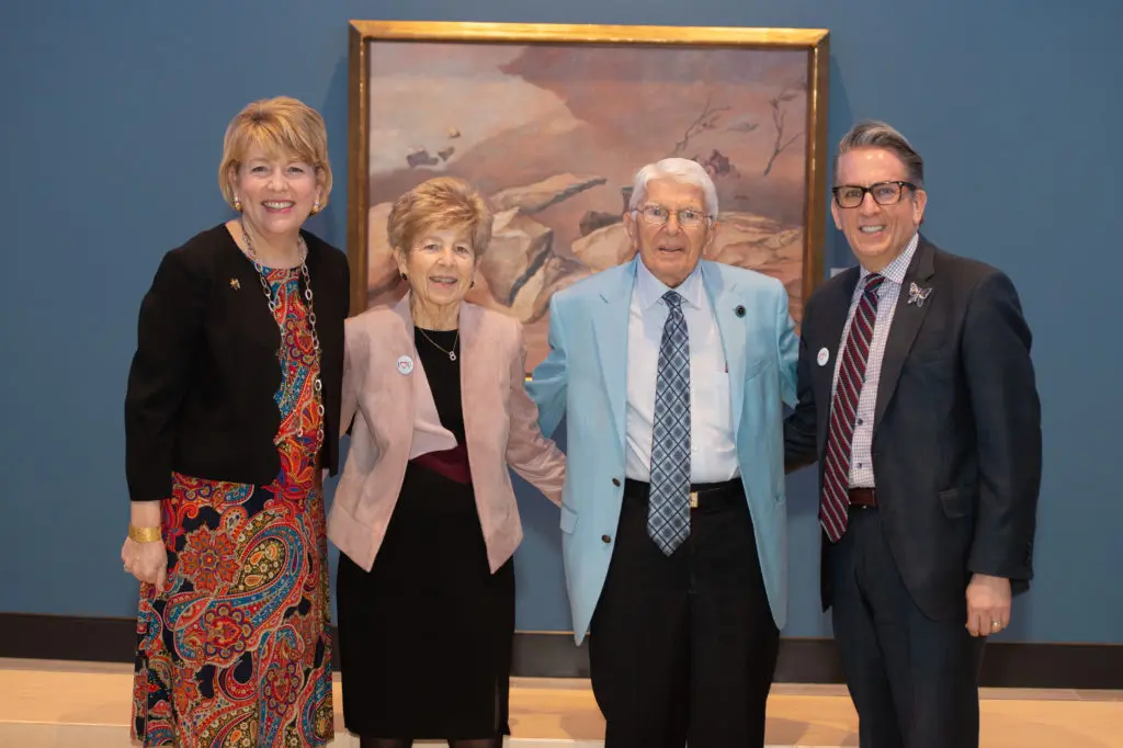 HMH CEO Dr. Kelly J. Zúñiga, Laurie and Dr. Milton Boniuk, HMH Board Chair Carl 			Josehart