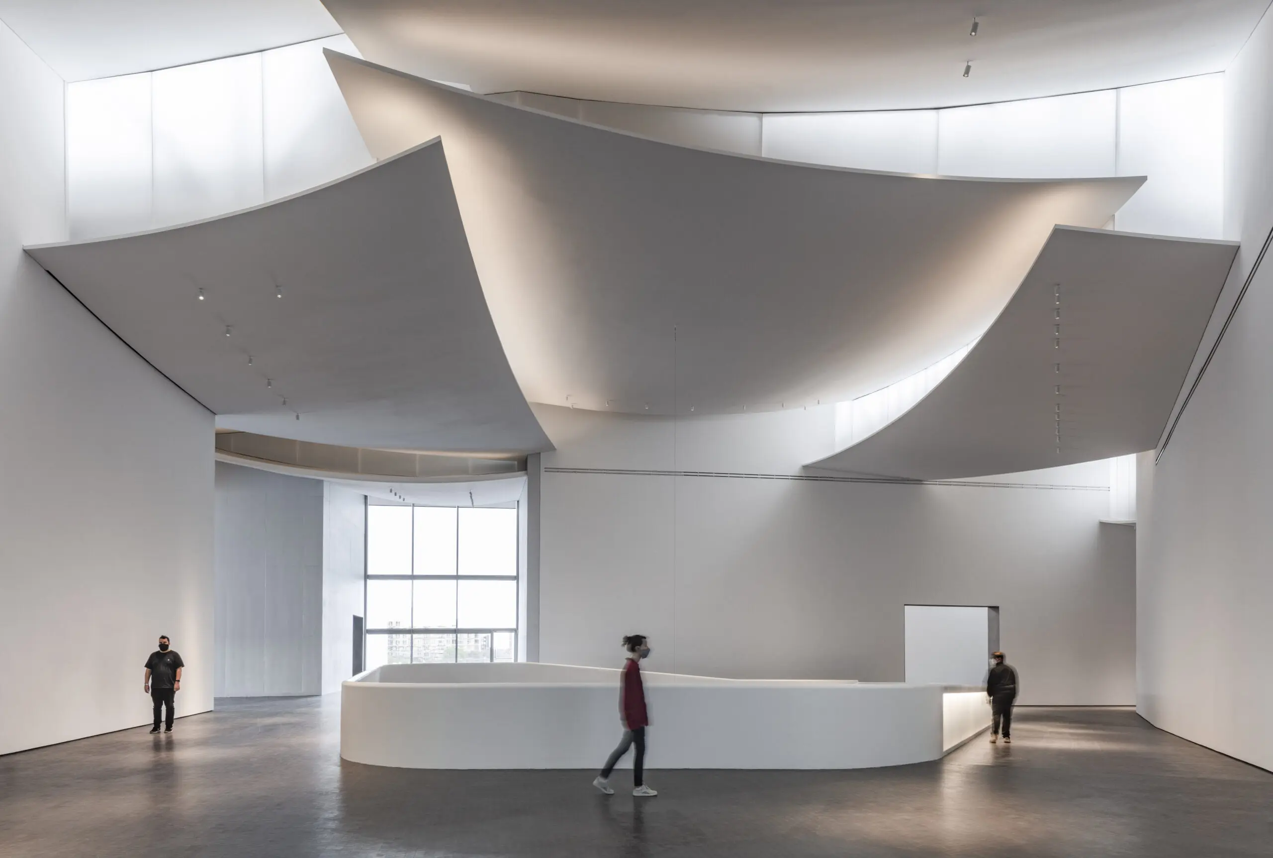 Filtered natural light streams into the third floor atrium of the Nancy and Rich Kinder Building of the Museum of Fine Arts, Houston. (Photo by Richard Barnes, Courtesy of the Museum of Fine Arts, Houston)