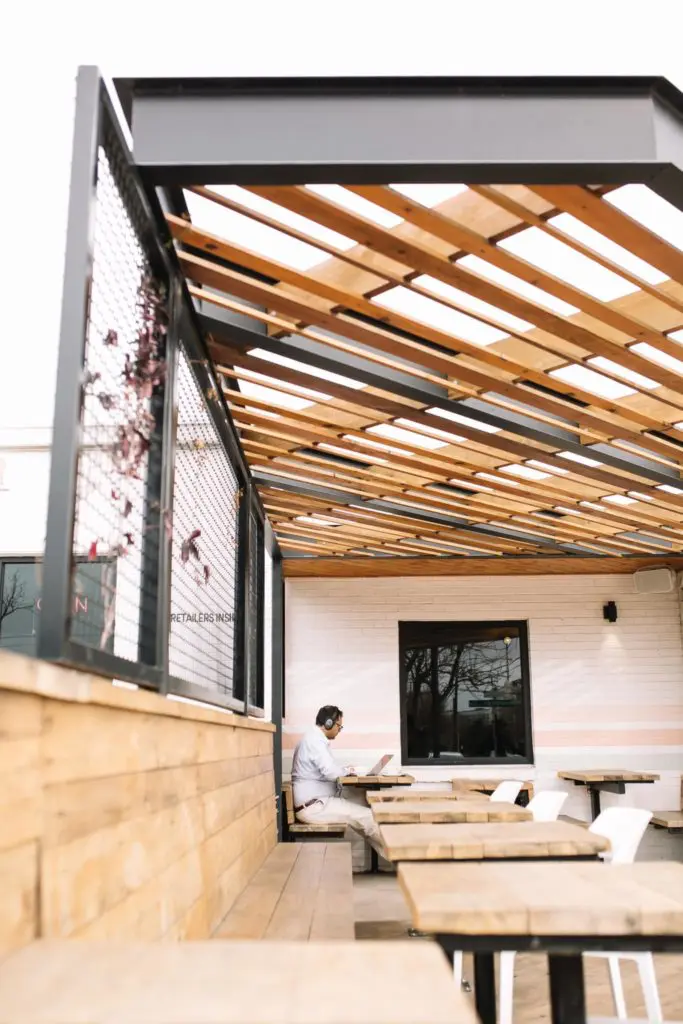 The patio space of the new Trinity Coffee House. 
