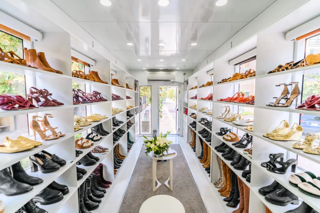 Shoes glorious shoes fill Tamara Mellon's TM Mobile Shoe Closet, set to arrive in River Oaks District on November 28.
