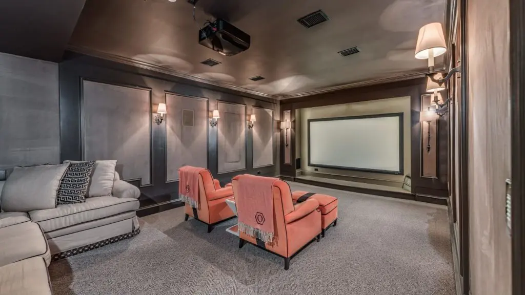 The screening room.