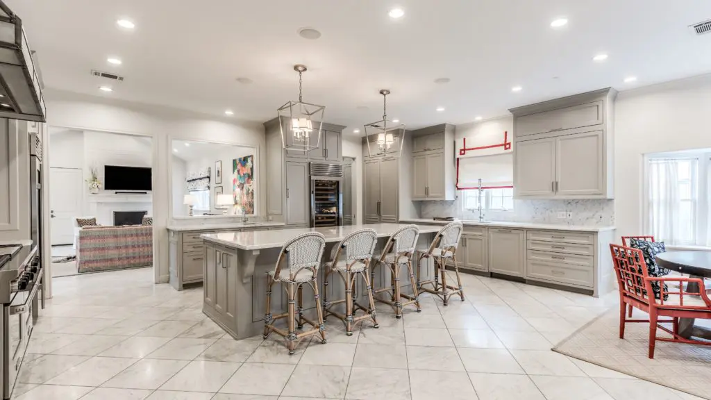 Kitchen with a view to the den.