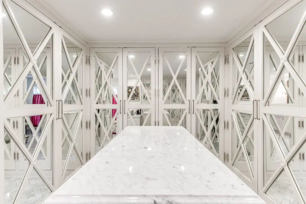 The boutique-style master dressing closet.