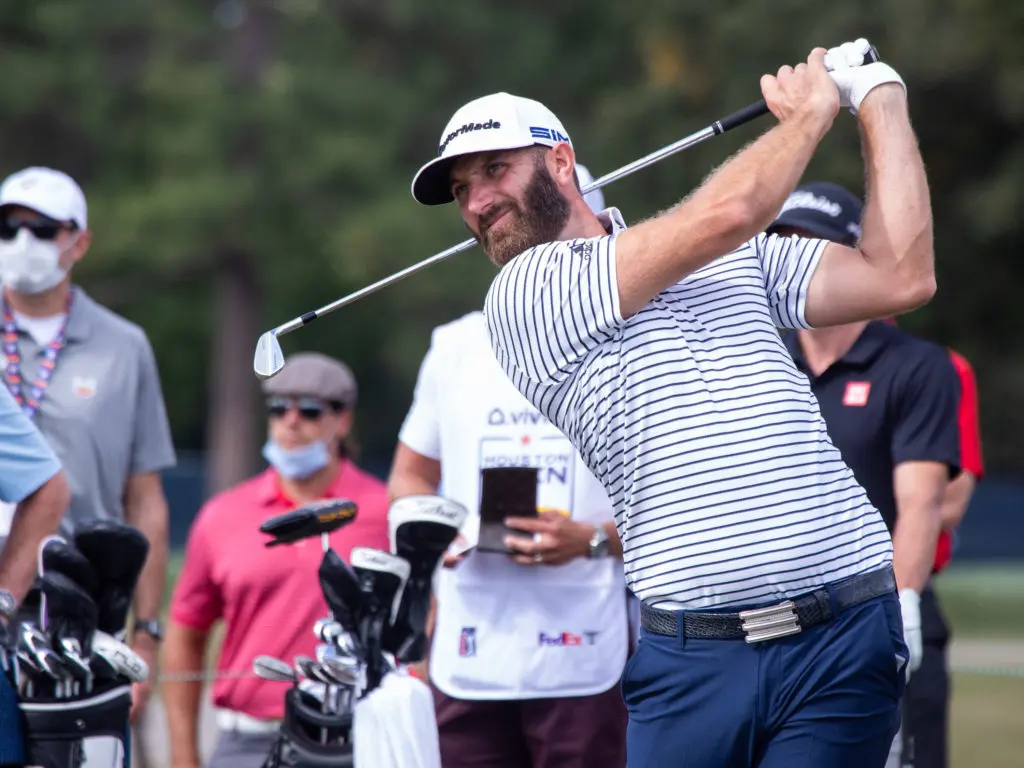 Dustin Johnson's return from COVID wasn't exactly smooth. (Photo by F. Carter Smith)