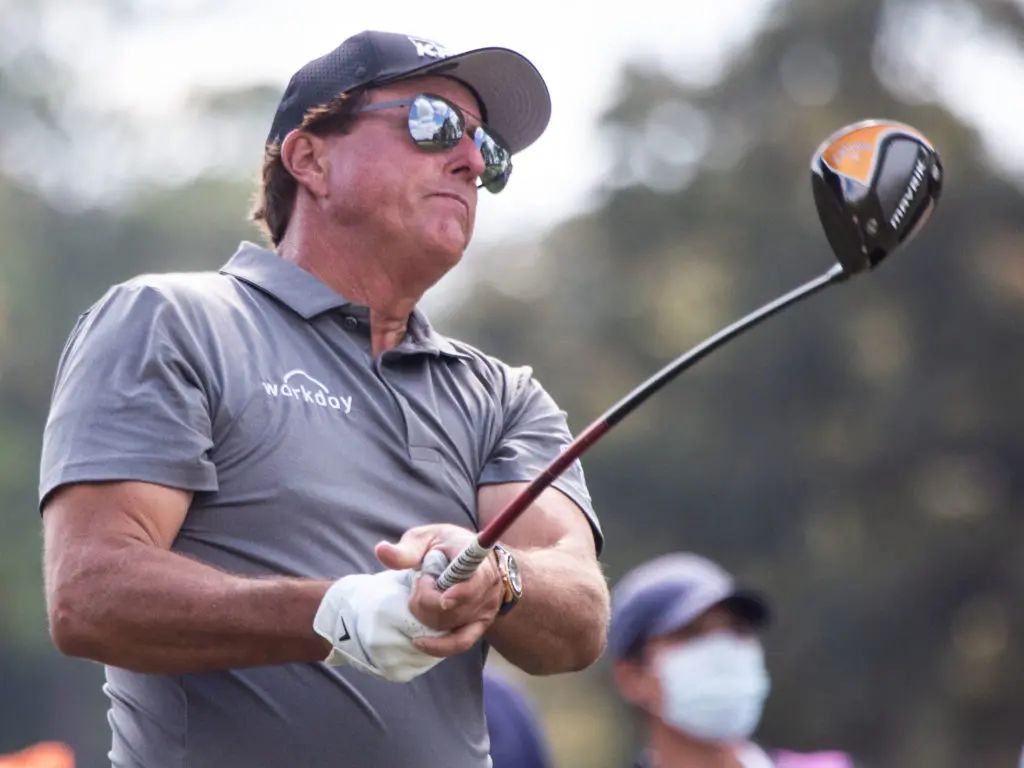 Phil Mickelson always plays Houston, but his first round was a struggle. (Photo by F. Carter Smith)