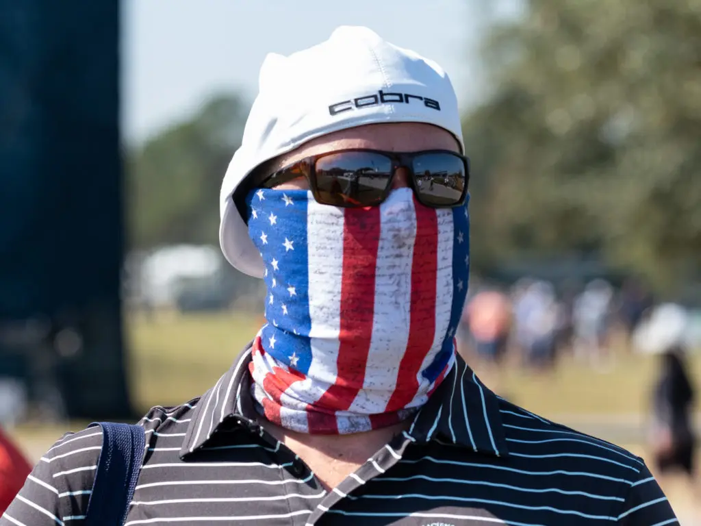 Fans came out to Memorial Park golf course in all kinds of guises. (Photo by F. Carter Smith)