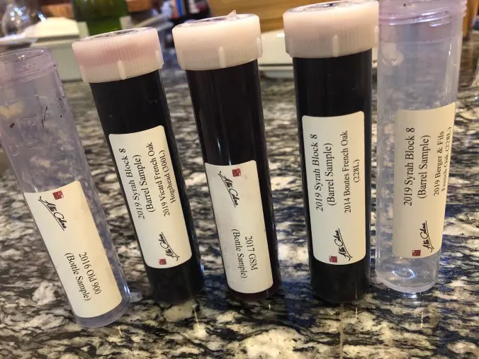 The 2019 Syrah Block 8 barrel sample is confidently speaking of the vintage’s potential.