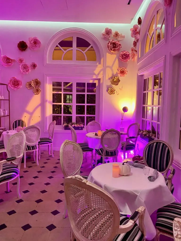 Every aspect of Café Poêtes was imported from France, a nod to chef/owner Karine Favre-Massartic's native France. 