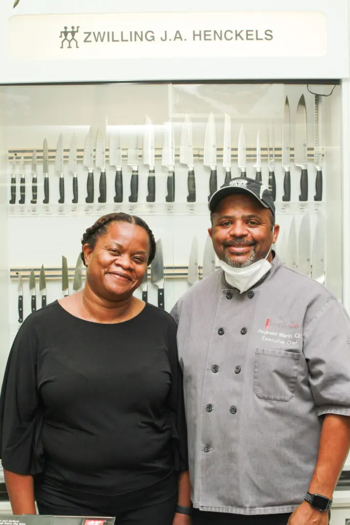 Merinda & Reginald Martin of Lemond Kitchen provided the party foods for Bering's 80th anniversary bash. (Photo by Chris P. Bachman )