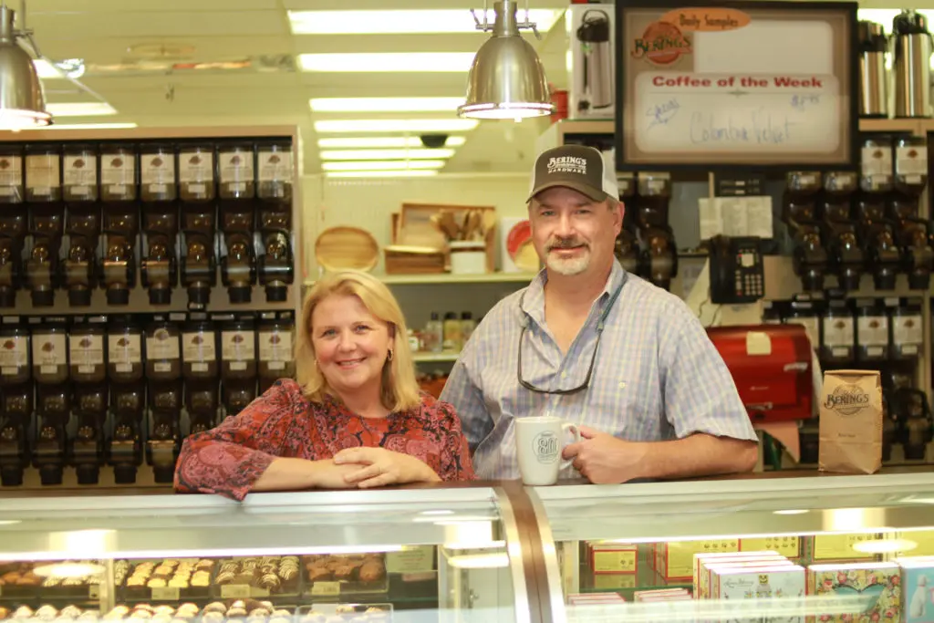Mia & Augie Bering welcome guests to Bering's on Westheimer during the iconic retailer's 80th anniversary celebration. (Photo by Chris P. Bachman )