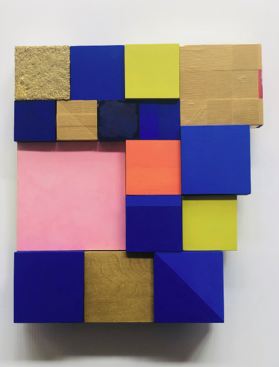 Jesse Amado’s "Philosophical Painter," 2019, at Ruiz-Healy Art 