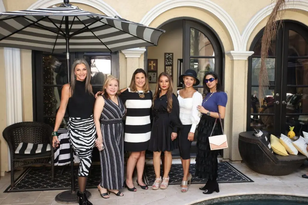 LeTricia Wilbanks, Tisha Cook, and friends at a Women of Substance watch party. (Courtesy photo)