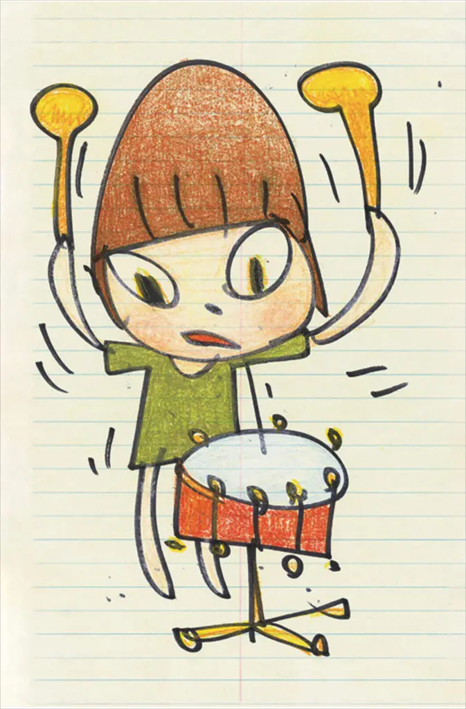 Yoshitomo Nara’s Banging on the Drum, 2020, print run of 1,000/open edition, 27 x 17 inches, $250