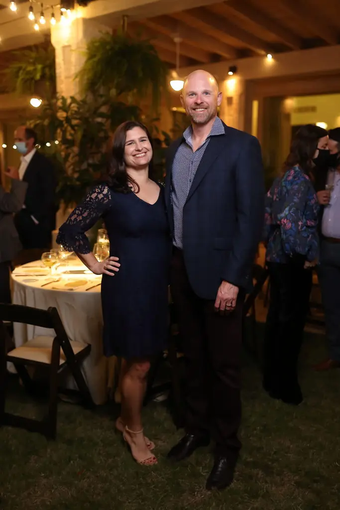 Katy Clark, Paul Clark at the Correa Family Foundation dinner hosted by Fabergé at the home of Isabel and Ignacio Torras. (Photo by Quy Tran)