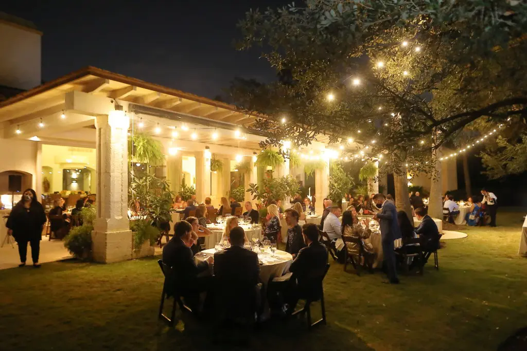 Dinner for 70 was spread across the estate of Isabel and Ignacio Torras for the Fabergé dinner benefiting the Correa Family Foundation. (Photo by Quy Tran)