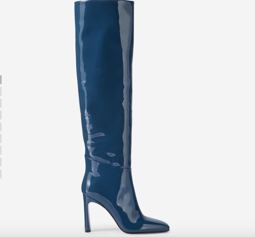 Tamara Mellon's Legacy Knee High 100 boot in soft patent leather is one of the designer's hottest sellers for fall 2020.