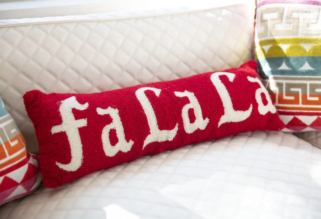 Pillows add a whimsical touch.