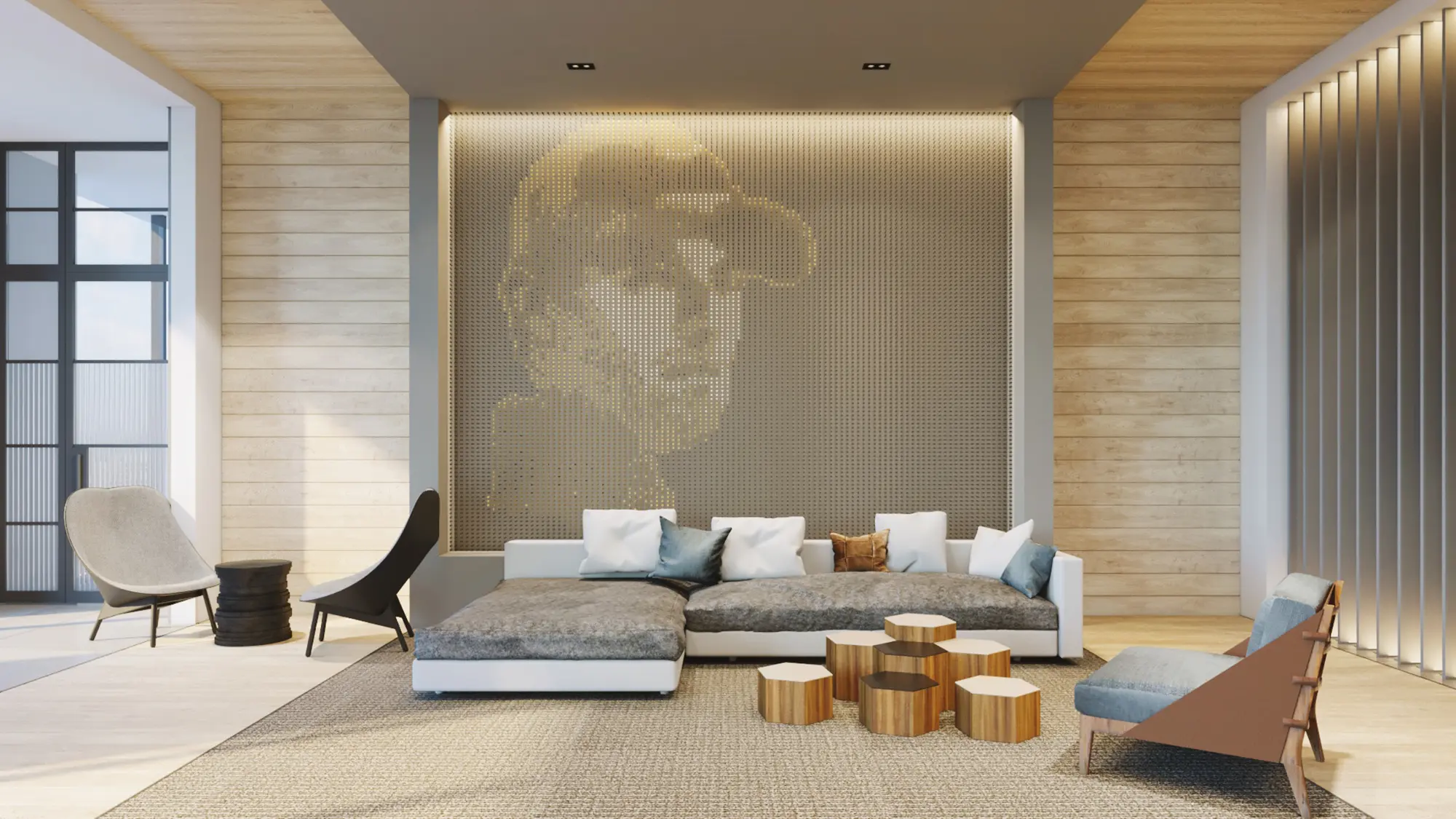 The Victor 9th Level Amenity Floor Seating Area; Rendering Courtesy of Hines
