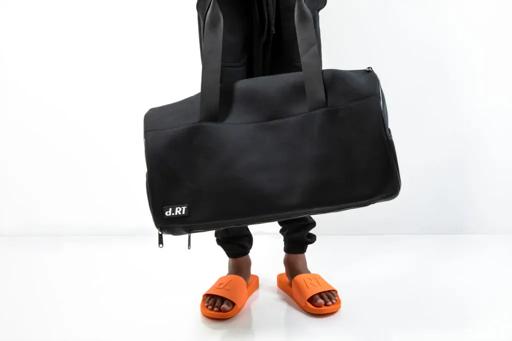 d.RT's Deuces Duffle in black, $228