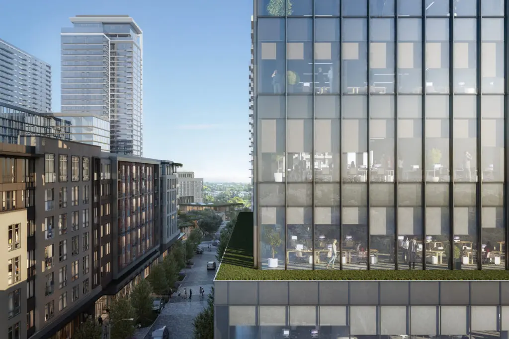 The Autry Park project, developed by Hanover Company and Lionstone Investments, will include 350,000 square-feet of Class A office space. (Courtesy rendering)