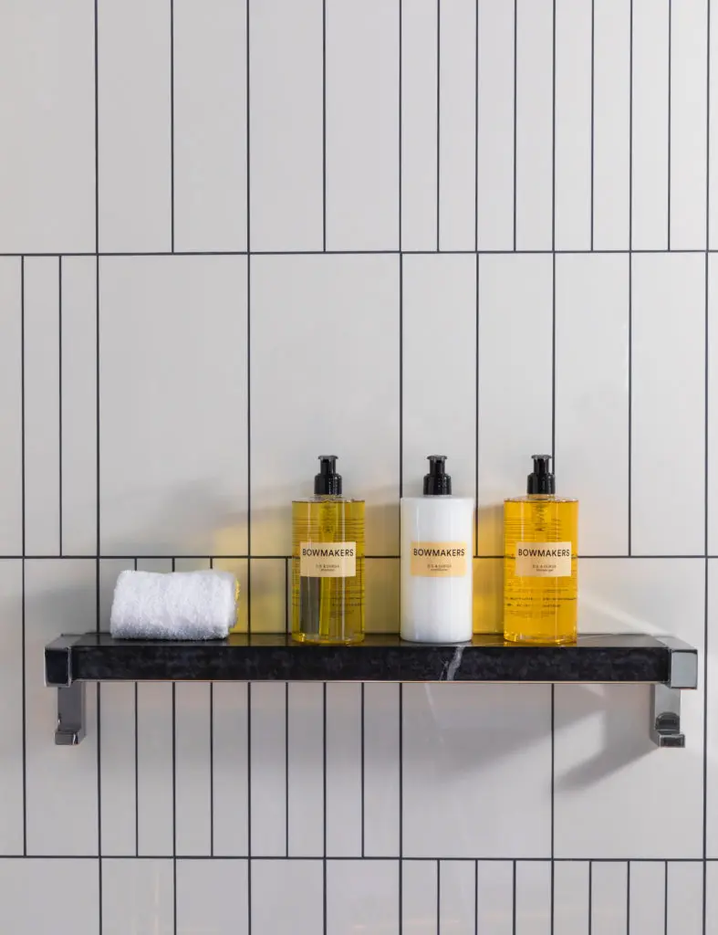 Bowmakers products stock the Thompson hotel bathrooms. (Photo by Julie Soefer)