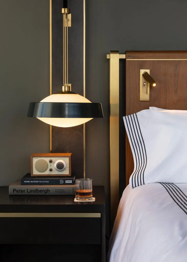 A Thompson hotel guest room. (Photo by Julie Soefer)