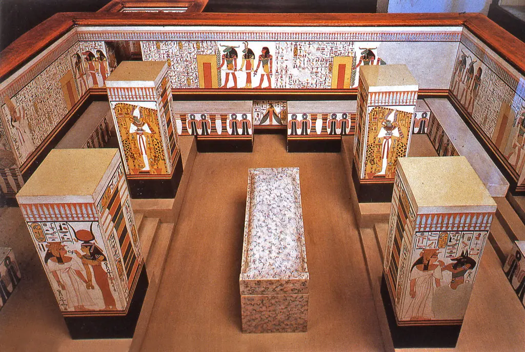 Model of Queen Nefertari’s tomb, early 1900s