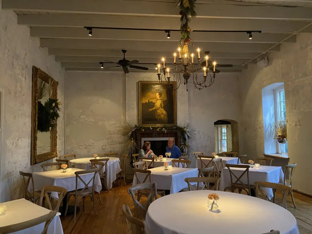 The main dining room at Lulu's Round Top where the Chef Jose Monterrosa is now in the kitchen working on the menu for Lulu' River Oaks.