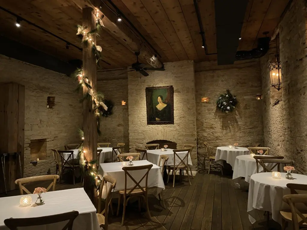 Lulu's Round Top, located in a former beer distillery, offers dining in the underground brewing space.