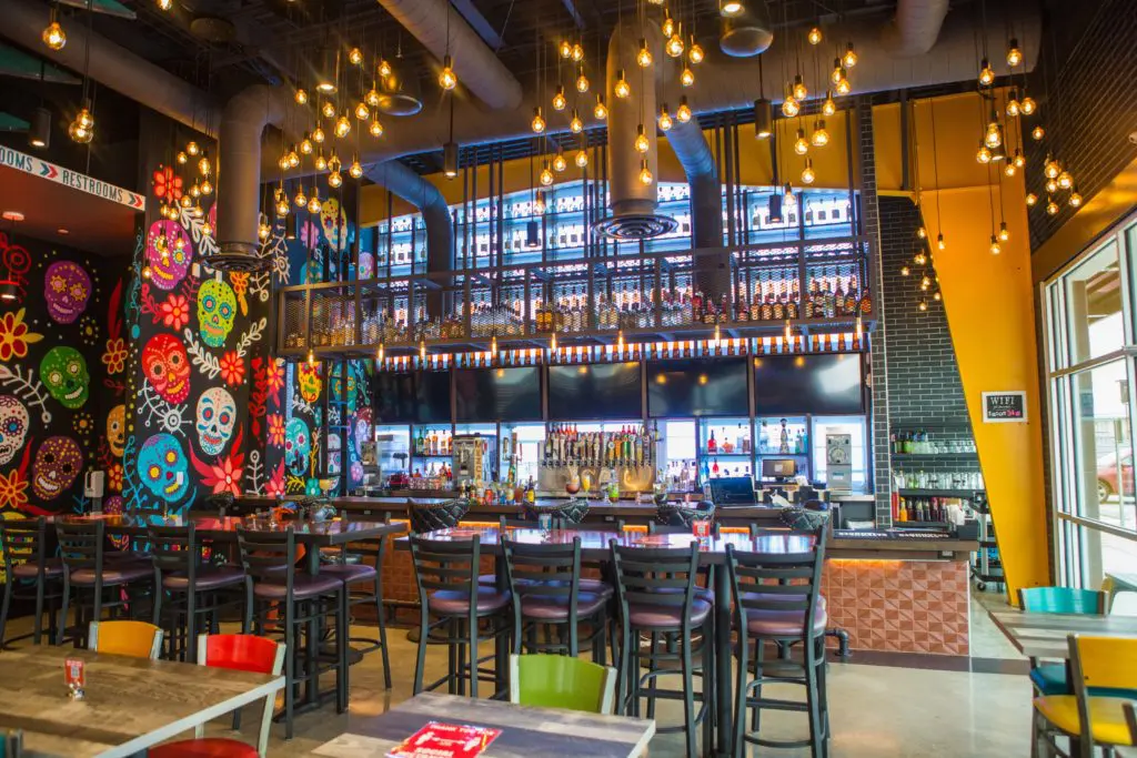 The eclectic bar features an LED -lit tequila wall offering premium brands such as Don Julio 1942.