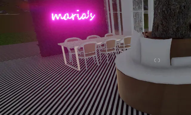 Flooring is a mix of black terrazzo and wood look porcelain at Maria's Mexican Kitchen, a new Fort Worth restaurant.