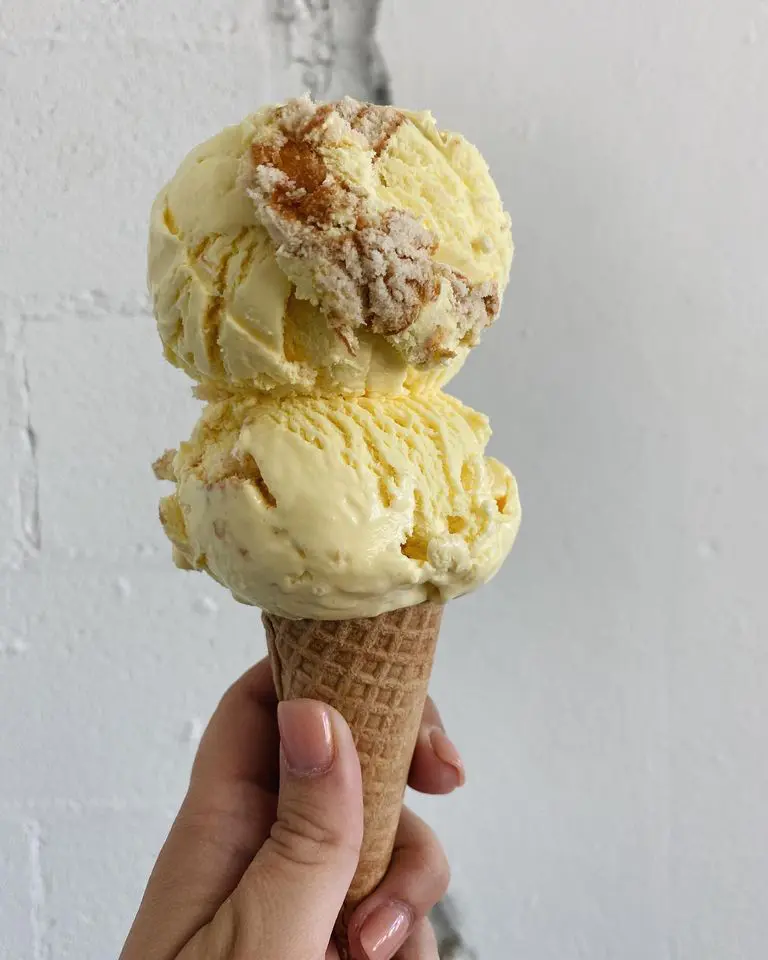 Morgan's Banana Pudding ice cream is now colored with turmeric instead of dye.