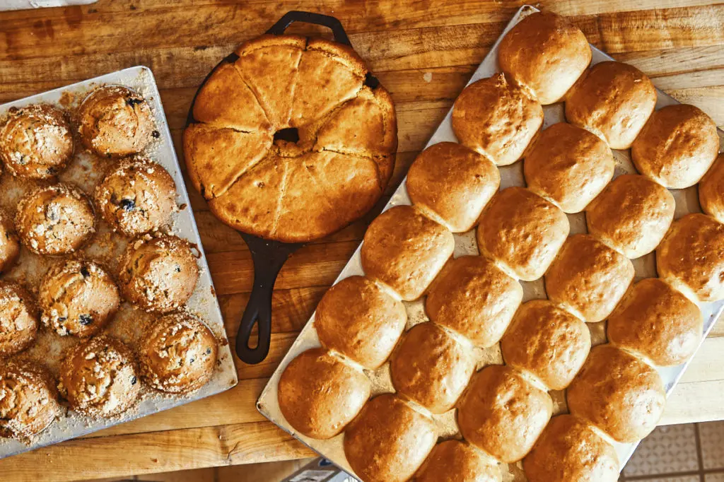 Muffins, Cornbread, and Rolls at Cleburne Cafeteria