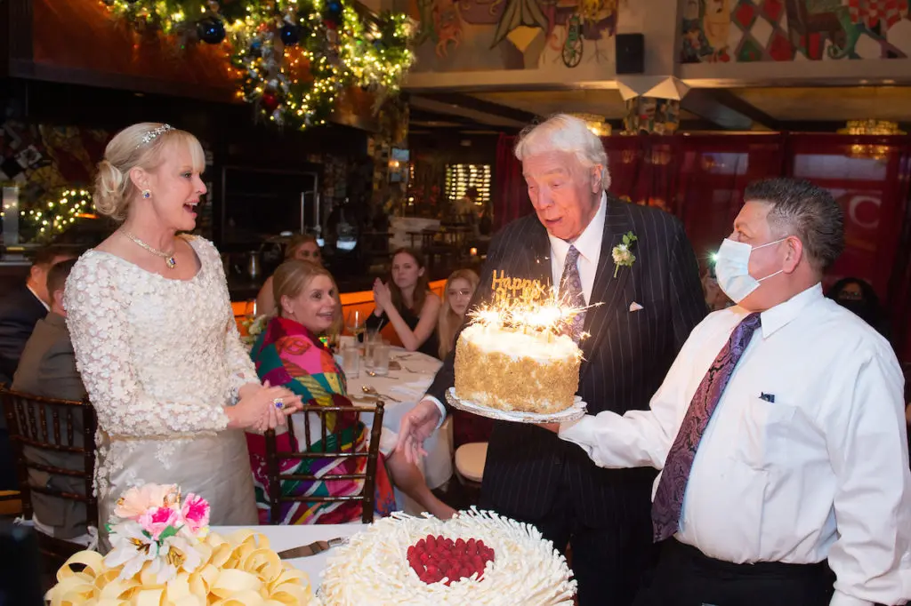 Karen Bradshaw Rains & Jack Morris Rains celebrate his birthday in early December at La Griglia after their wedding at The Church of St. John the Divine. (Photo by Wilson Parish)