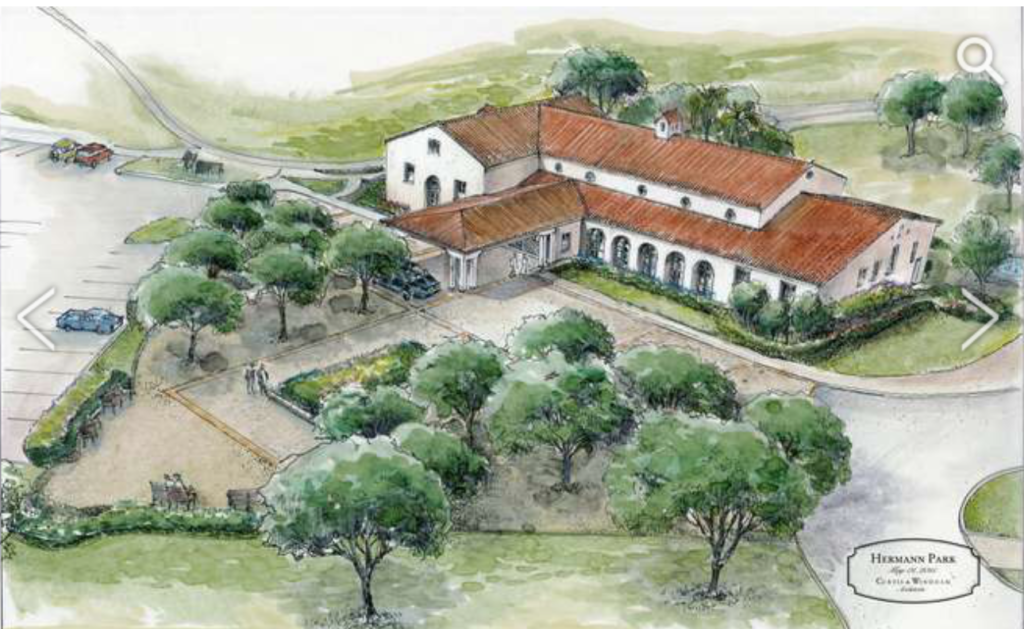 Herman Park Conservancy's Lott Hall, the renovated Historic Clubhouse, opens for special events in early 2021. (Rendering by Curtis & Windham Architects)  (Photo by Shelby Hodge)