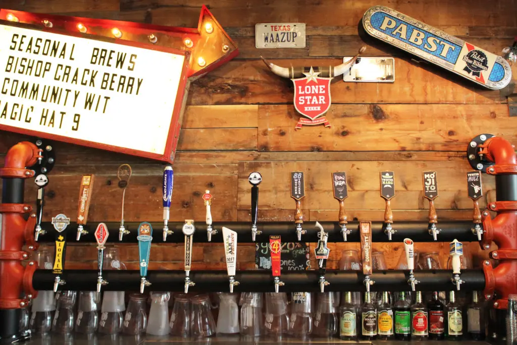 Second Rodeo will serve house brewed beers. This is the variety on Truckyard's tap wall.