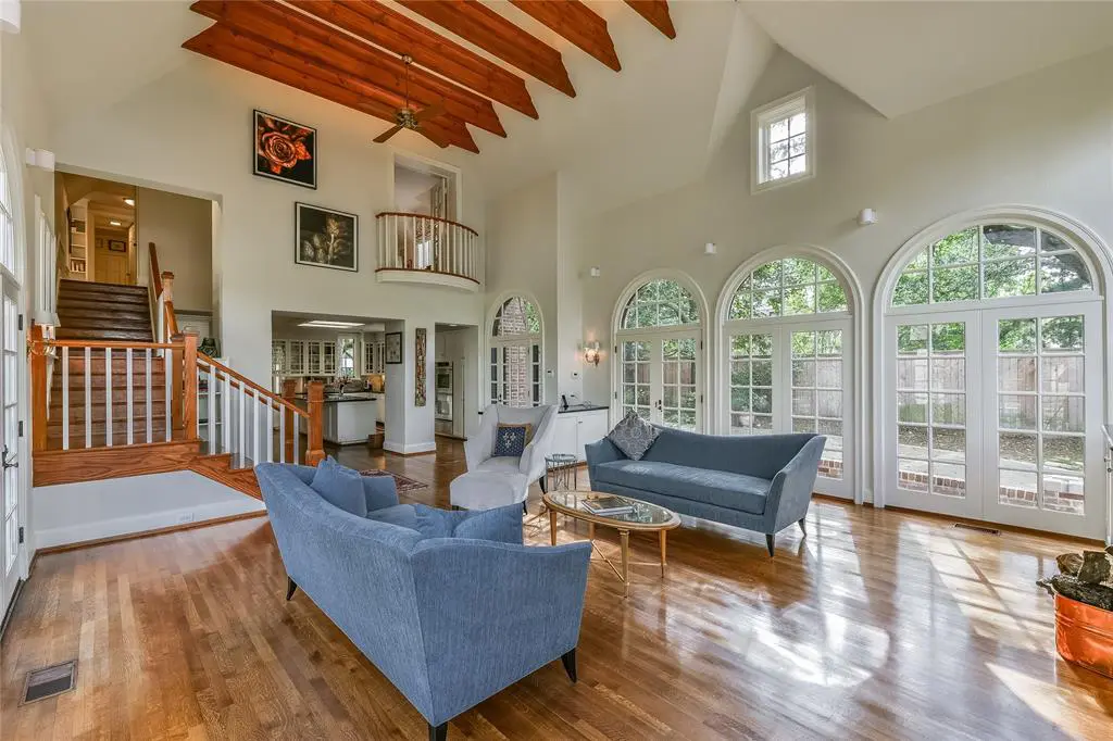 The updated great room in the 1925 home at 1324 North Boulevard designed by Birdsall Briscoe. 