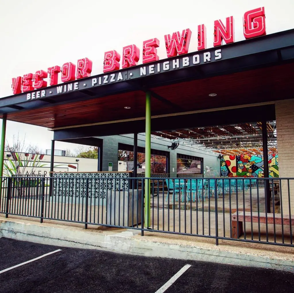 Vector Brewing has an outdoor patio with a kid's play zone.