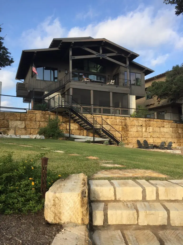 Cornerstone Architects designed this 1,500 sq.ft. treehouse on Lake Travis to be a comfortable retreat taking advantage of the waterfront views. (Photo by Coming Soon!)